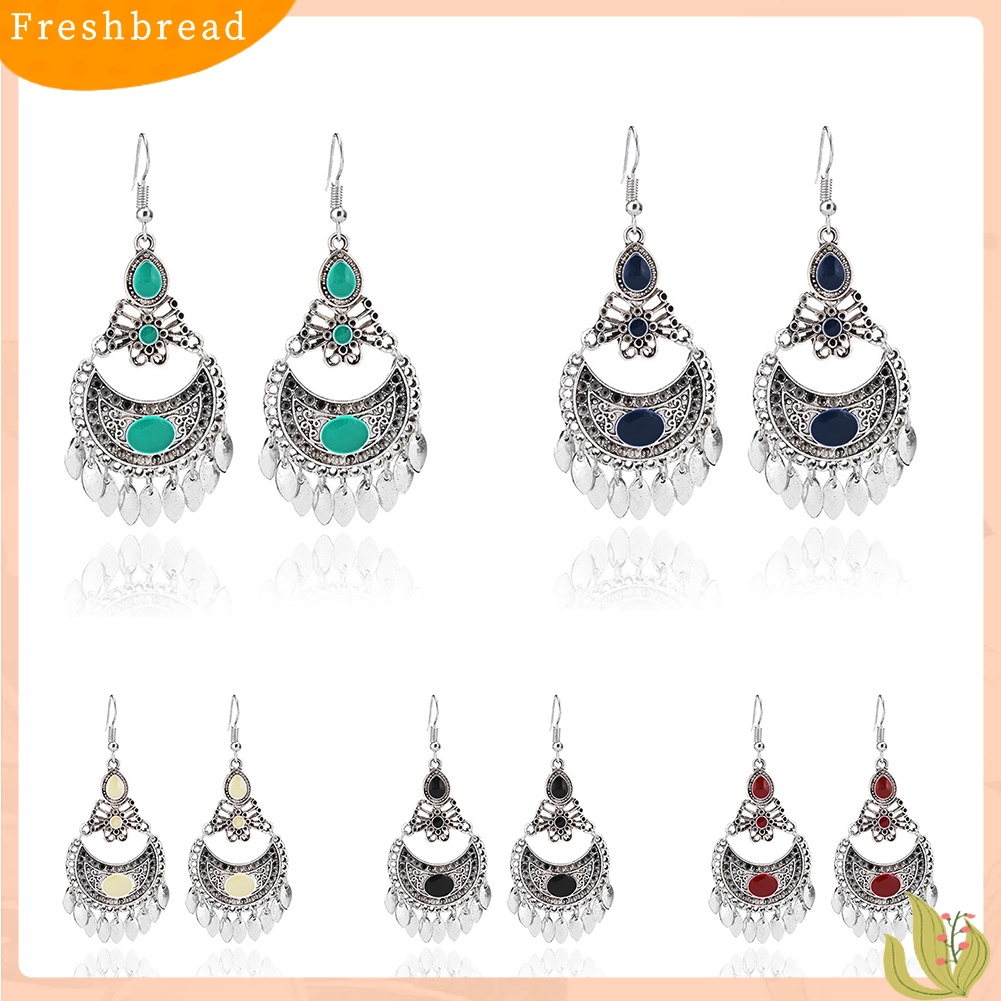 &lt; Freshbread &gt; Fashion Wanita Menjuntai Berongga Pesona Kait Anting Hadiah Perhiasan Pernikahan Bohemia