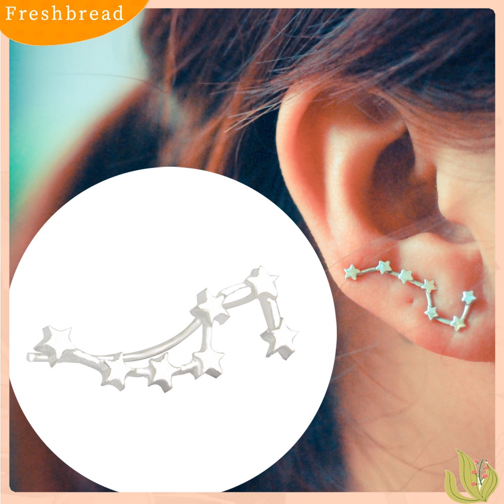 &lt; Freshbread &gt; Fashion Wanita Linear Ear Clip Stud Earrings Perhiasan Cocktail Bentuk Gayung Besar