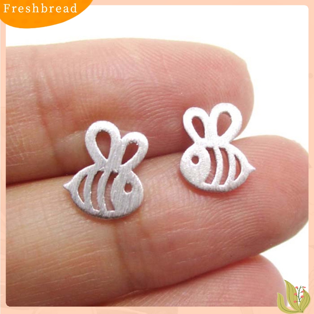 < Freshbread > Indah Berongga Serangga Lebah Telinga Studs Gadis Perhiasan Tanggal Belanja Anting Pesta