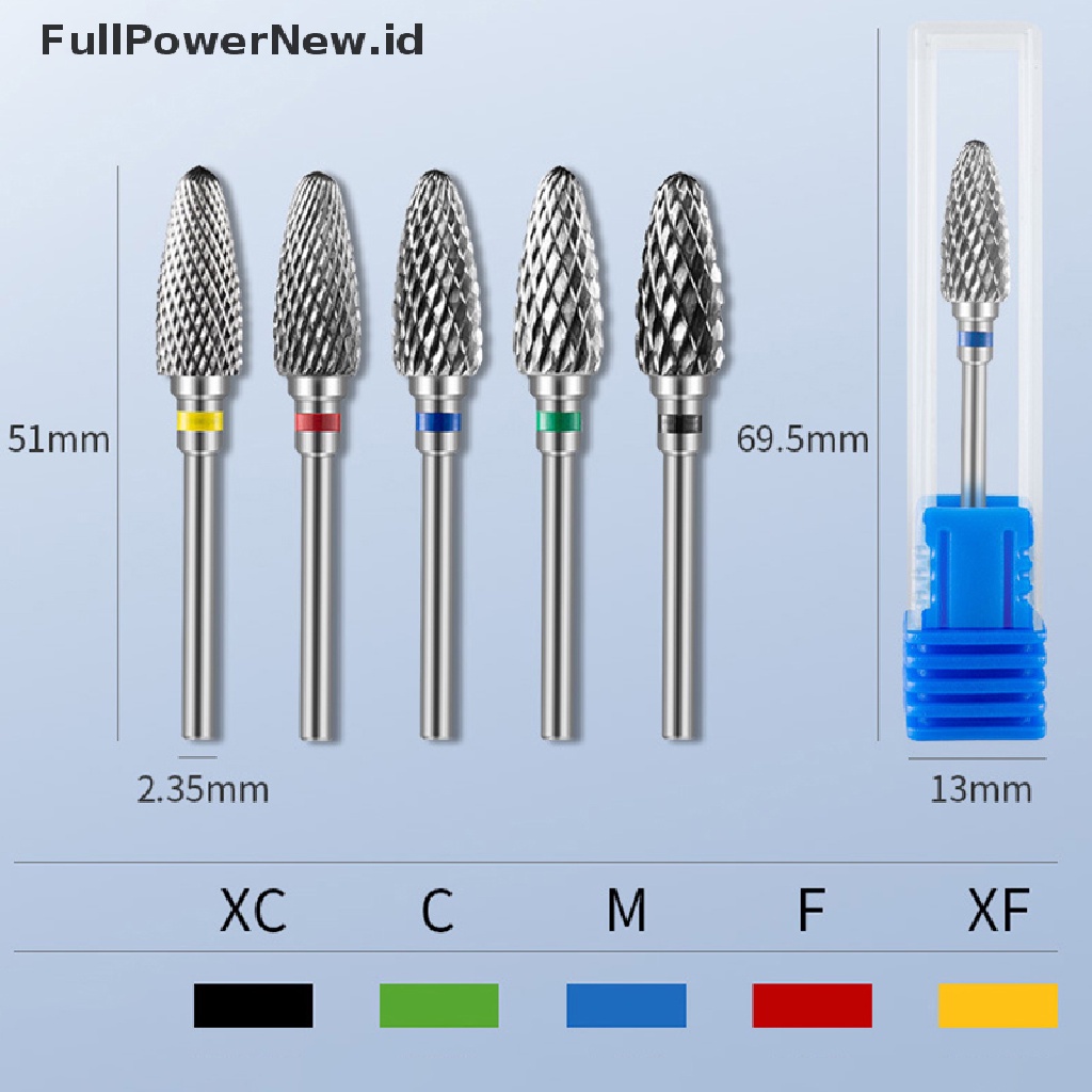 Power Carbide Tungsten Nail Drill Bit Manicure Drill Untuk Milling Cutter Kikir Kuku ID