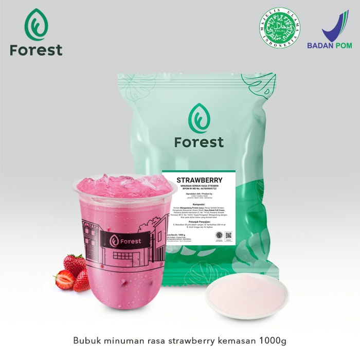 

Ready Stock-Cod Bubuk Minuman STRAWBERRY Powder - Forest Bubble Drink