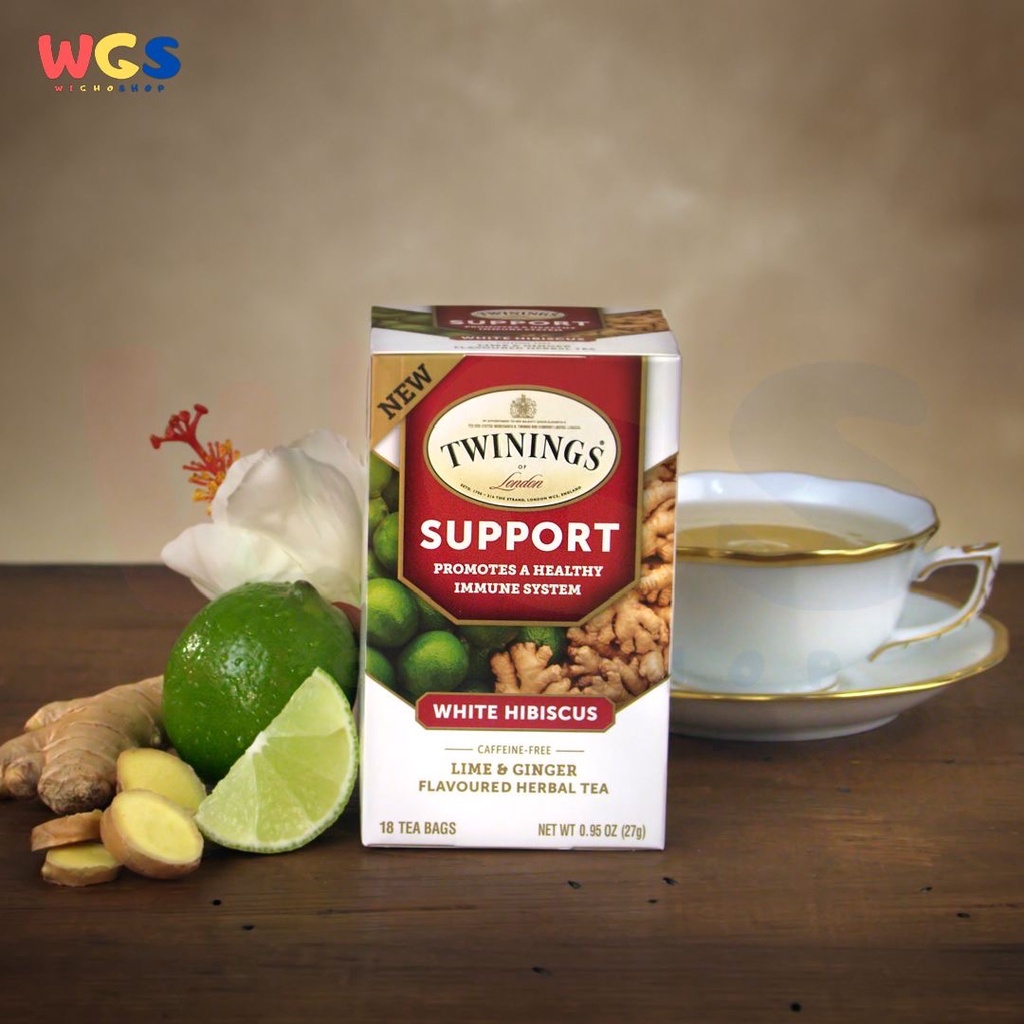 Twinings of London Support Immune System White Hibiscus Tea 18p x 1.5g