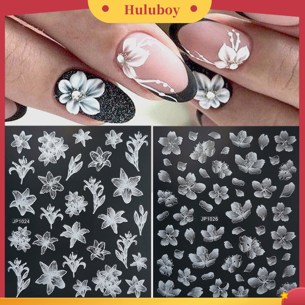 {In Stock} Stiker Nail Art Desain Kupu-Kupu Bulan Ukiran Kecantikan Kertas Multi-Berbentuk Kuku Dekorasi Untuk Penggunaan Profesional
