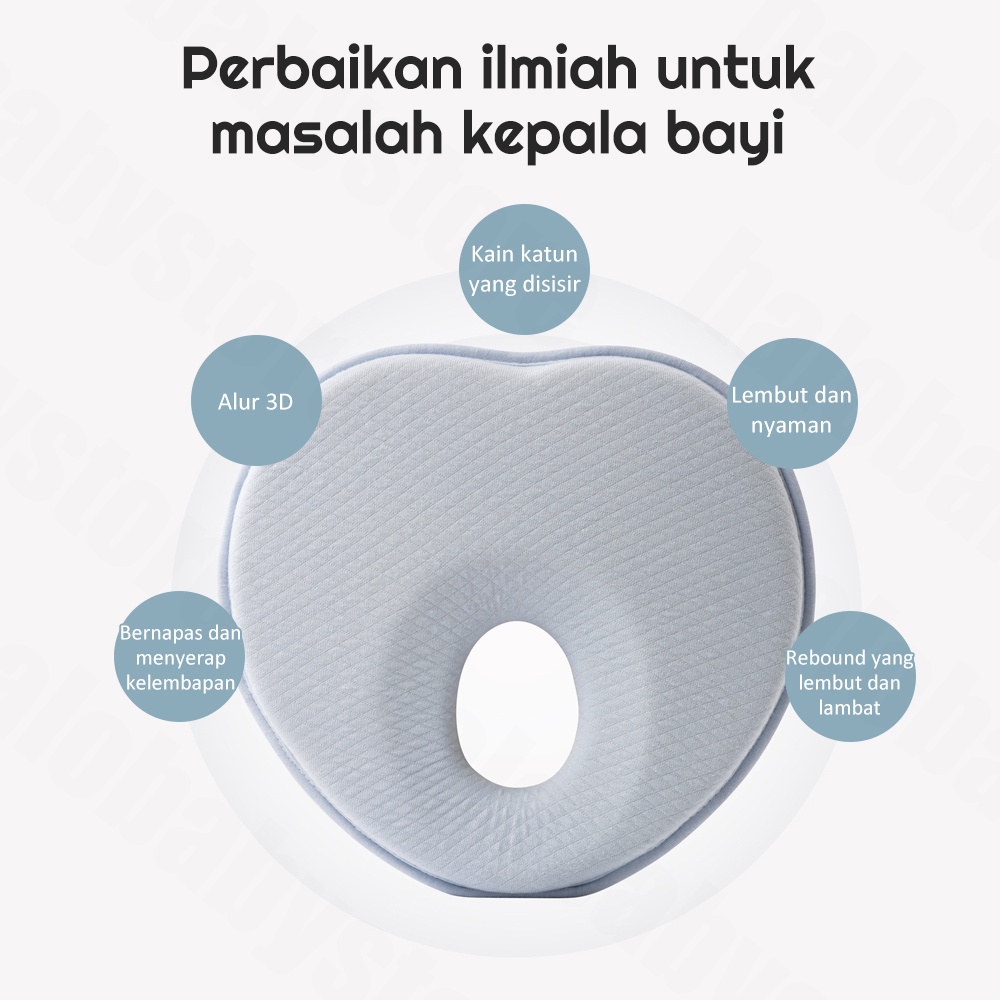 Halo Baby Bantal Anti Peyang Baby /Newborn Bentuk Hati/ Head Prevention Pillow/Bantal Kepala Bayi