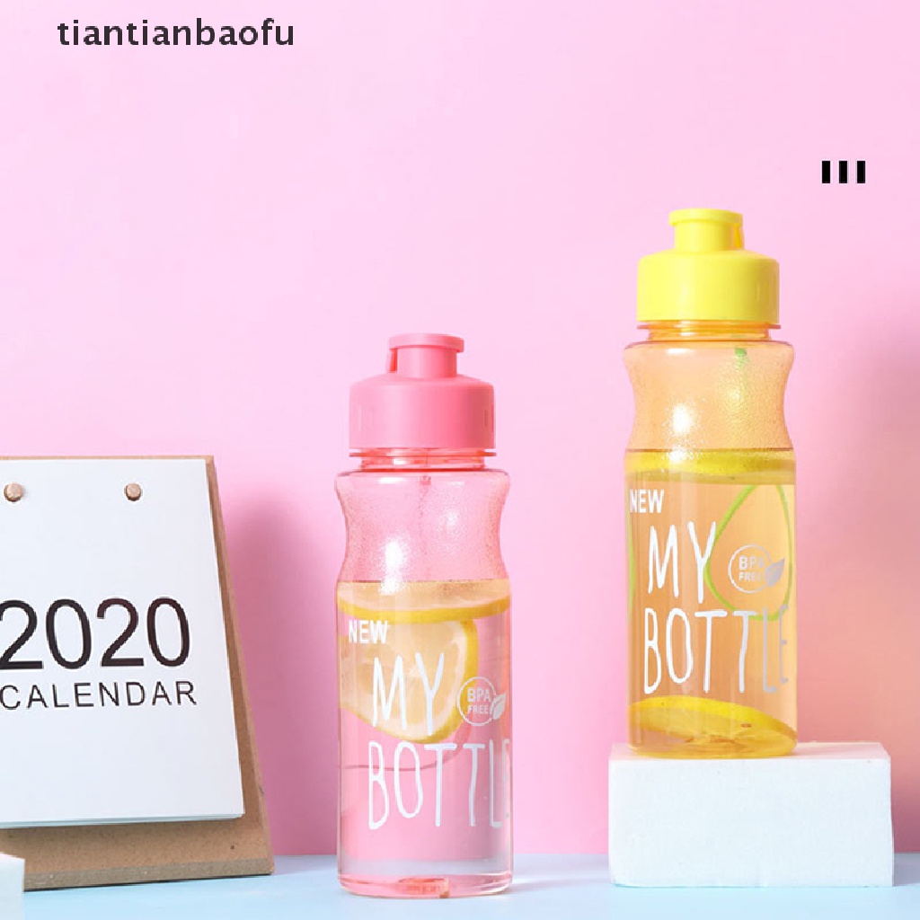 [tiantianbaofu] Cangkir Air Sport Botol Air Pasangan Cangkir Air Plastik Portable Hadiah Mug Butik