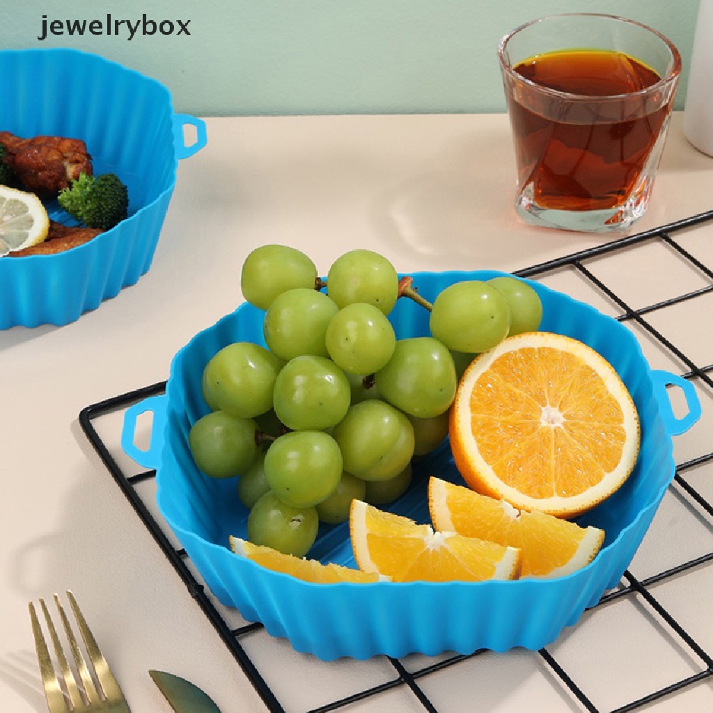 [jewelrybox] 1pc Air Fryer Silicone Pot Air Fryer Basket Liner Anti Lengket Oven Baking Tray Butik