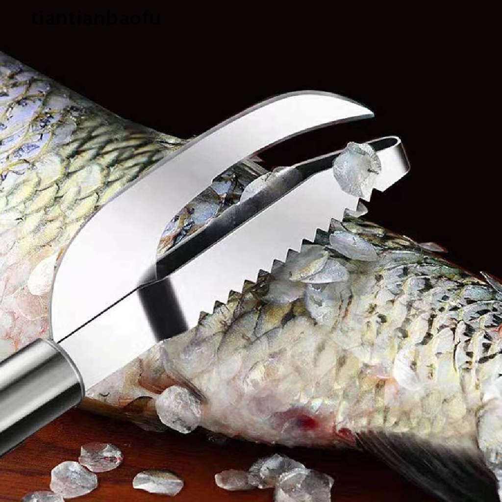 [tiantianbaofu] 2in1 Sikat Kulit Ikan Fast Remove Fish Scale Scraper Planer Tool Butik Ikan