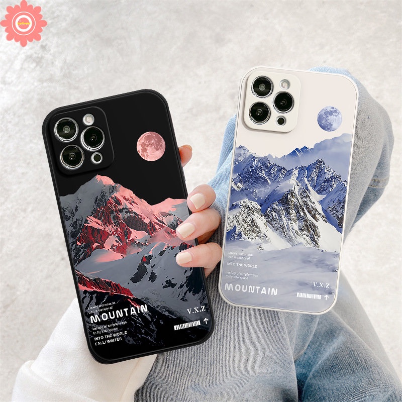 Infinix Hot 11 12 9 20 8 11s 12i 20s 10t 10s 10Lite Smart 4 5 6 Plus Hot 12pro 11 10 12 9 Play Note 11 12 G96 8 12 2023 Scenery Snow Mountain Couple Case Soft Tpu Phone Cover