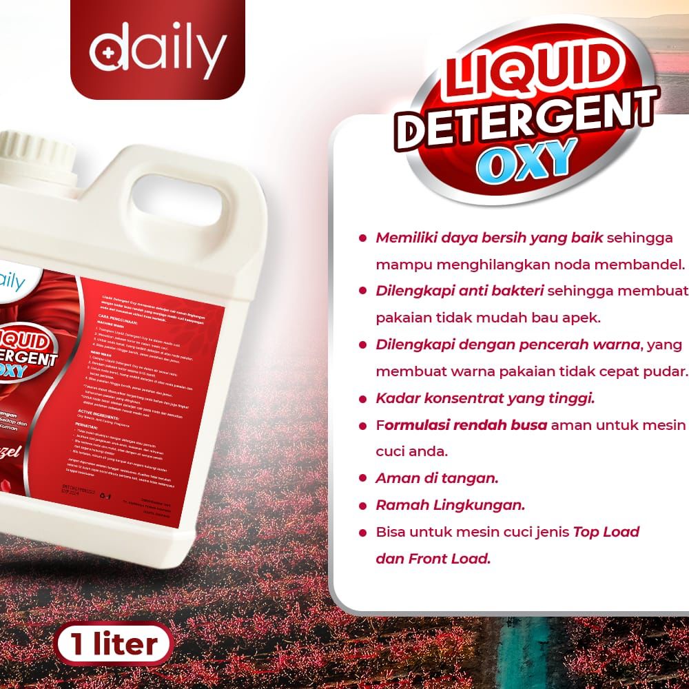 LIQUID DETERJEN OXY PENCERAH WARNA PAKAIAN DAILY 1 LITER