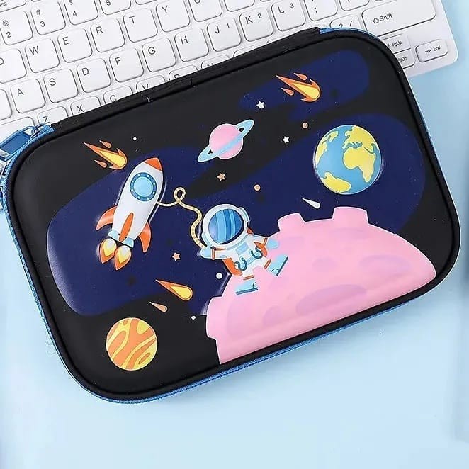 

donna- Tempat pensil anak TK/SD Kotak Pensil 3D Unicorn Karakter kado Ultah - Astronot Hitam terbaru