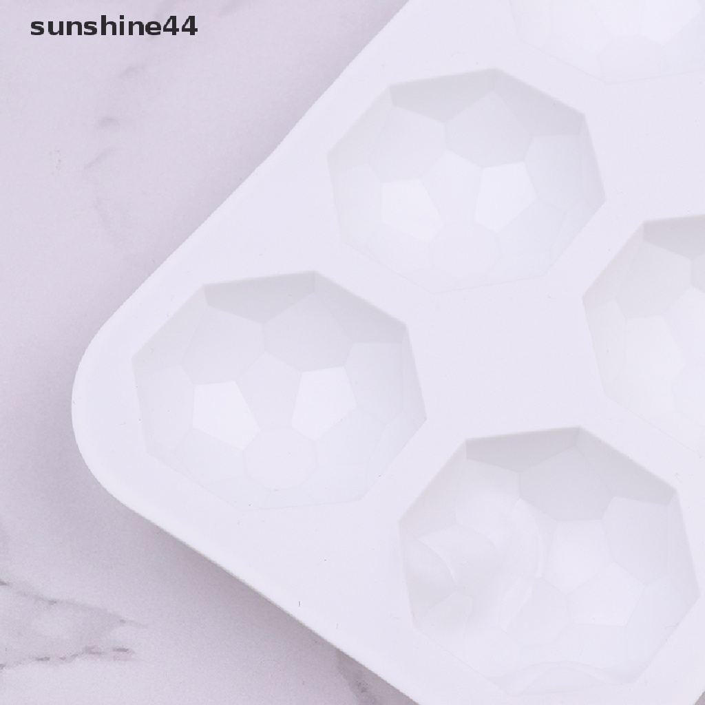 Sunshine 3D Desain Batu Permata Cokelat Cetakan Silikon DIY Diamond Mousse Moulds Baking Mold ID