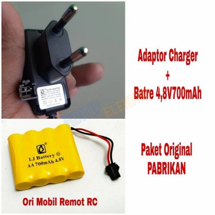 Adaptor Charger Batere 4.8V Baterai Mobil RC Mainan Remote Control