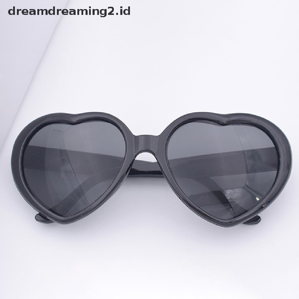 (hot) Fashion Love Bentuk Hati Wanita Kacamata Hitam Melindungi Mata Praktis Unisex Eyewear//