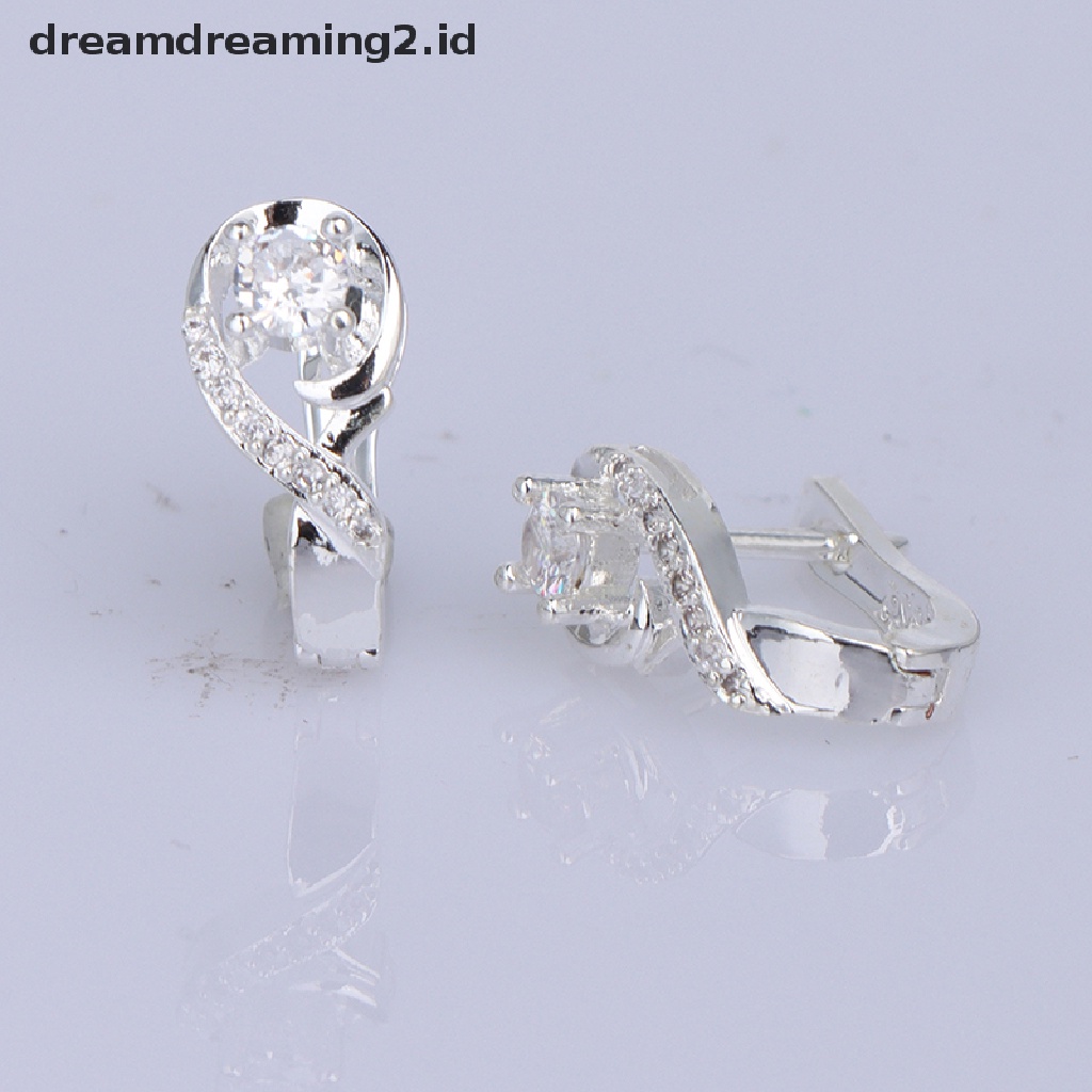 (hot) Anting Penurun Berat Badan Cubic Zirconia Earrings Stimulasi Titik Akupuntur Pembakar Lemak//