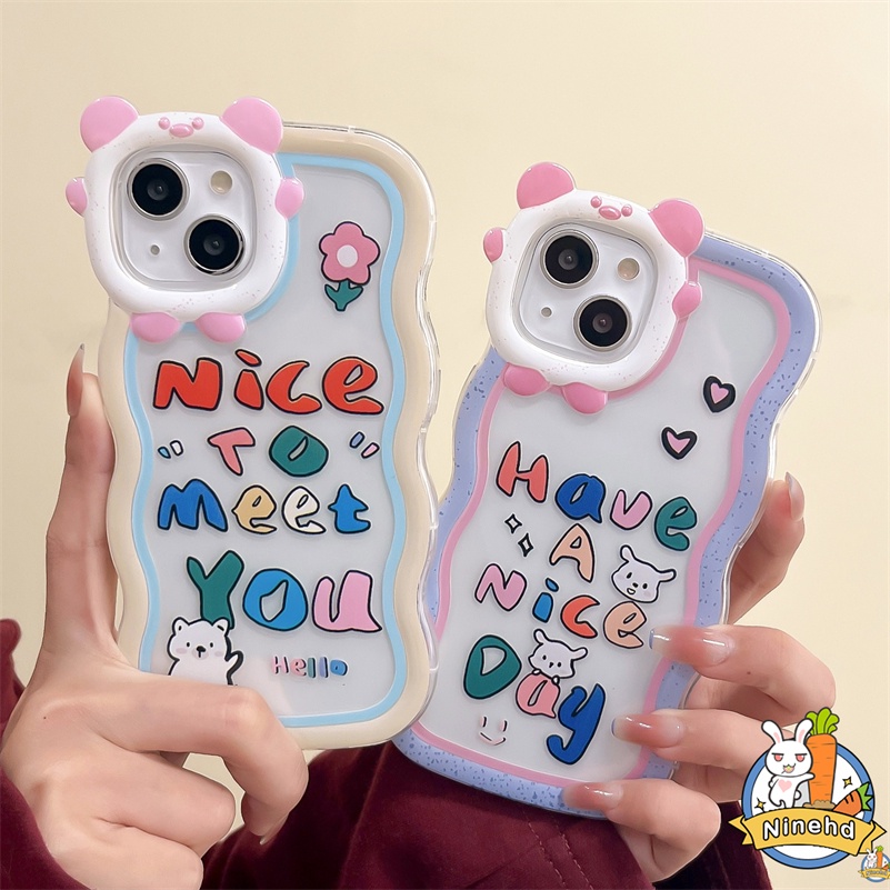 IPHONE Casing Kompatibel Untuk Iphone14 13 12 11 Pro Max X Xr Xs Max7 8 6 6s Plus SE Lucu Graffiti Letter Phone Case Wavy Edge Monster Bumper Anti Jatuh Shockproof Pelindung Soft Cover