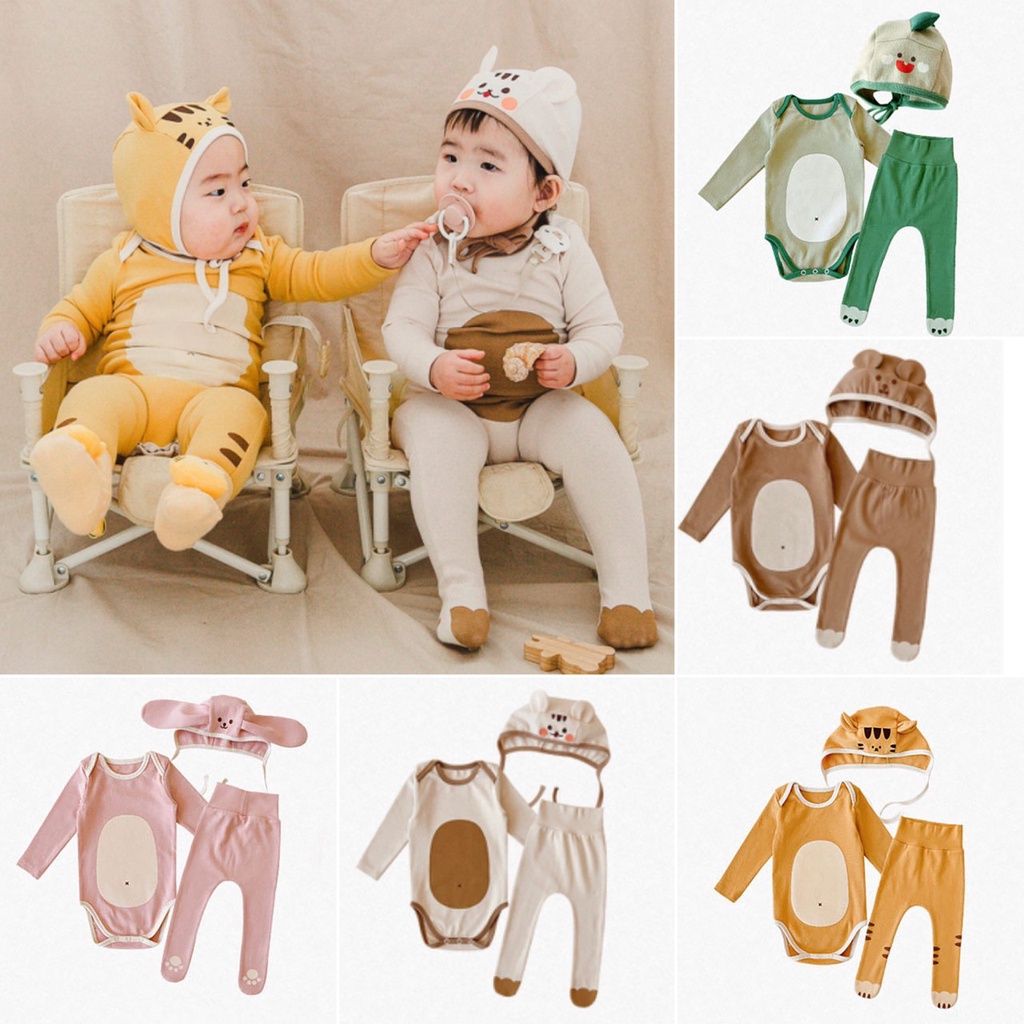 [FREE TOPI] 0-18bln | JUMPER PAKAIAN BAJU ANAK BAYI KARAKTER ANIMAL COSPLAY JUMPSUIT ROMPER TMGF PC catalog