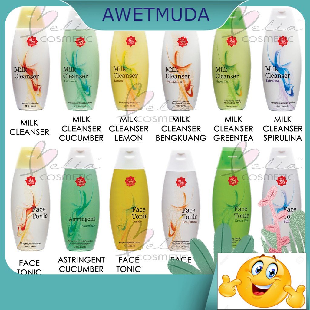 BPOM-B    VIVA Milk Cleanser dan Face Tonic 100mL Air Mawar ( susu pembersih toner penyegar ) GRATIS