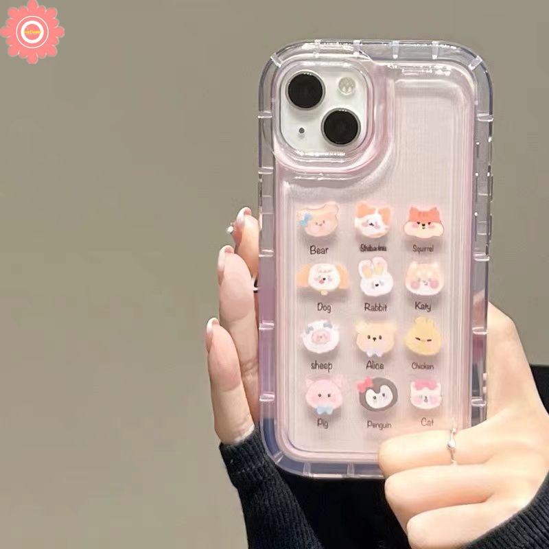 Kawaii Kartun Hewan Lucu Beruang Kecil Katak Case Realme C15 6i 5 5i 5s C33 C55 C30 7i C17 C30S C11 2020 C25Y C25 C21Y C20 C35 C12 C3 C1 C2 C25s C11 2021 Airbag Soft Cover