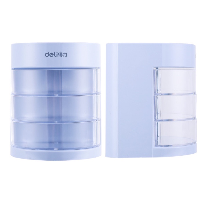 

KT- Deli Desk Organizer Tempat Alat Tulis Pulpen Pensil laci putar (9152) - Biru TERBARU