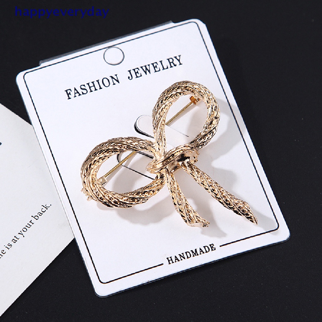 [happy] Fashion Busur Bros Untuk Wanita Ikatan Simpul Bros Pin Safety Lapel Pin Brooch Pernikahan Perhiasan Aksesoris [ID]