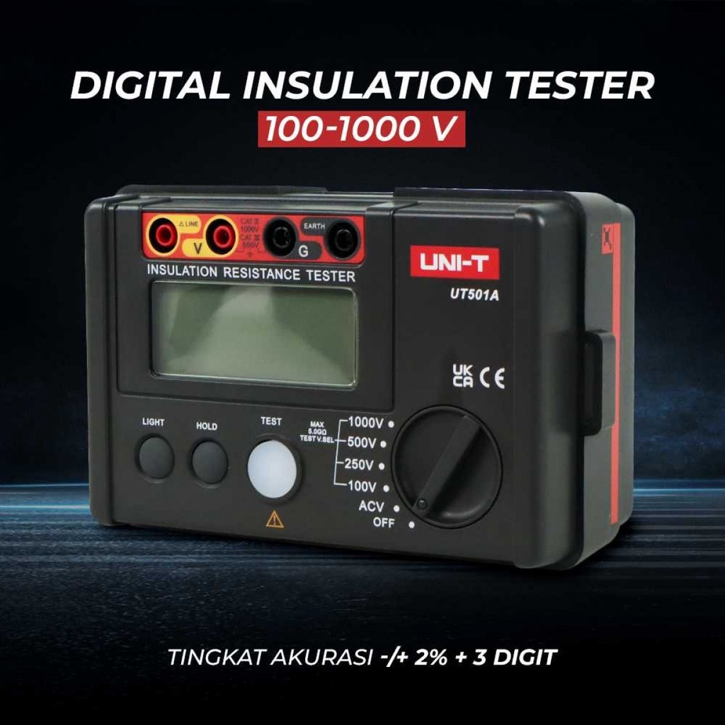 Digital Insulation Resistance AC DC Voltage Tester 2000m Ohm LCD