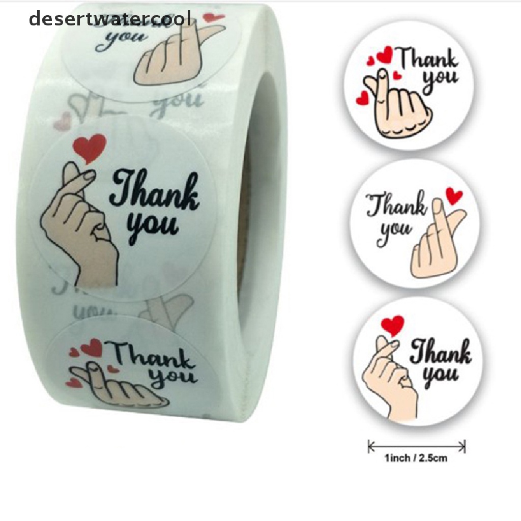 Deid 500Pcs/roll Stiker Thank You Untuk Label Segel er Stationery Sticker Gq New Martijn