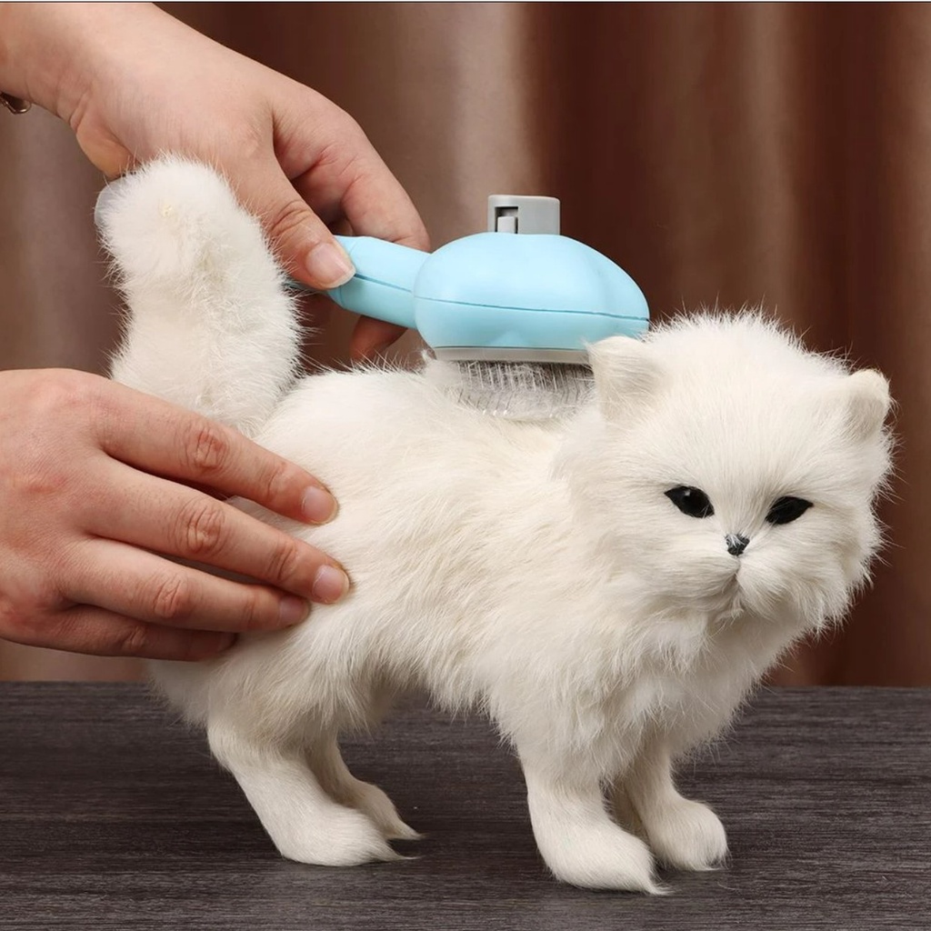 Sisir Bulu Kucing Anjing Cloud Bulat Tombol