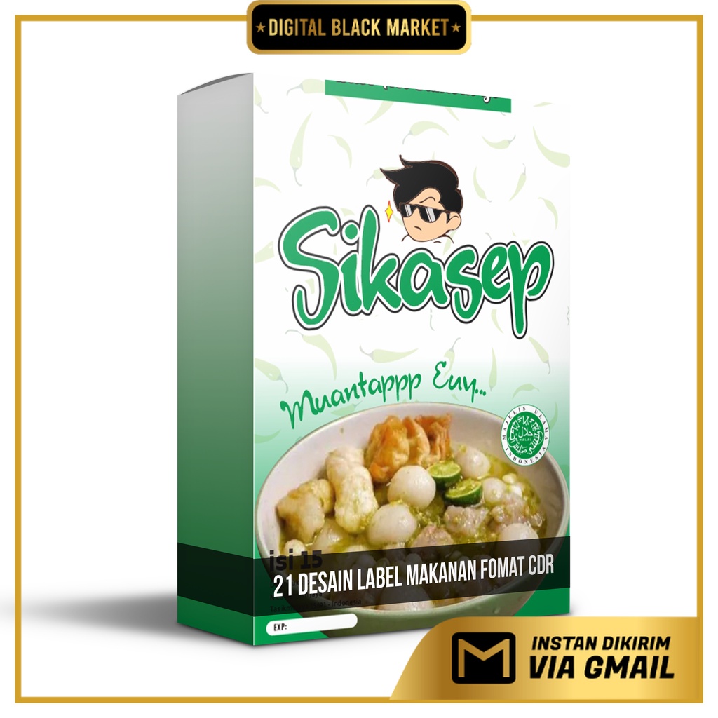 21 Desain Label Makanan CorelDraw v23