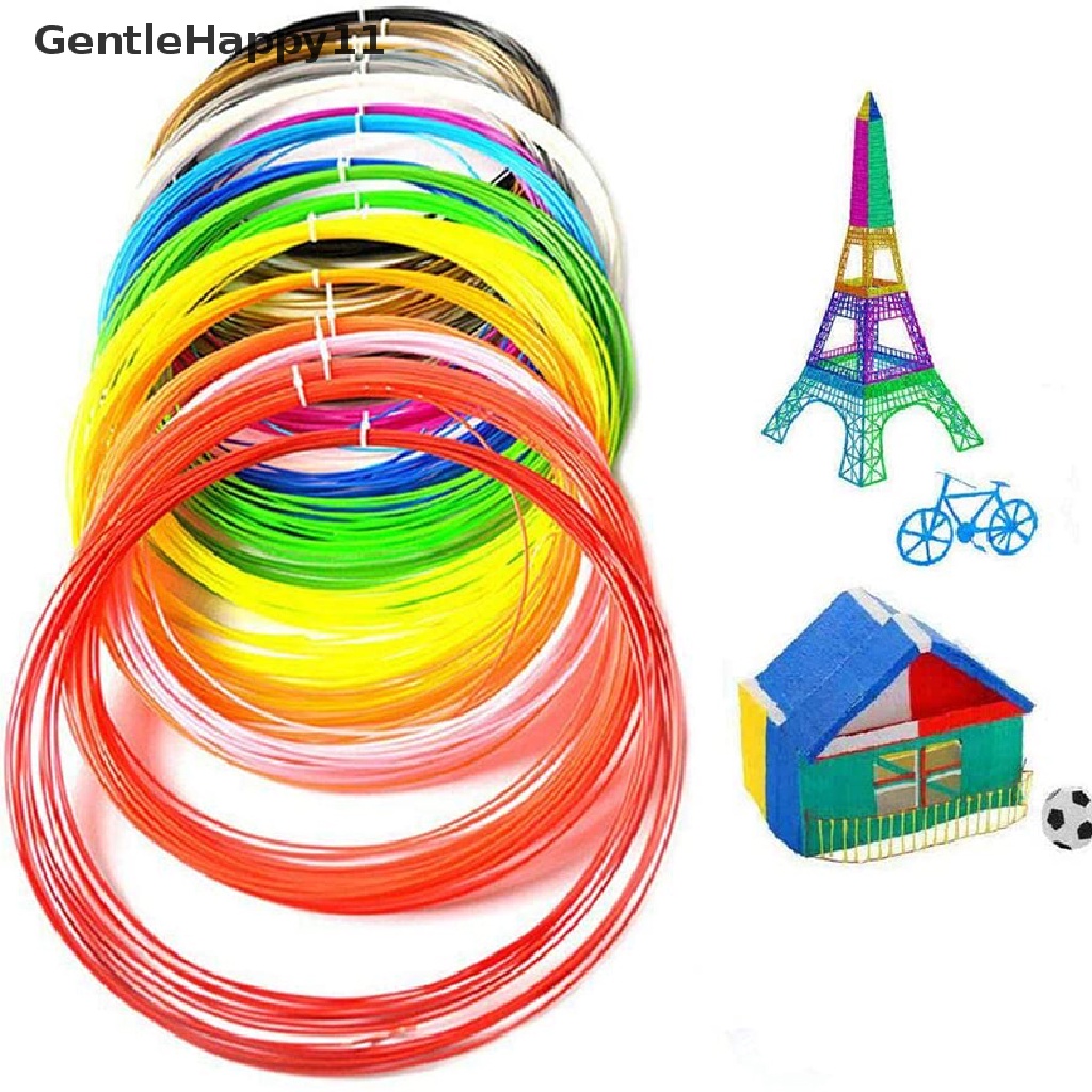 Gentlehappy Filamen Pulpen 3D 12warna 1.75Mm 3m Per Warna Bahan Pring 3D id