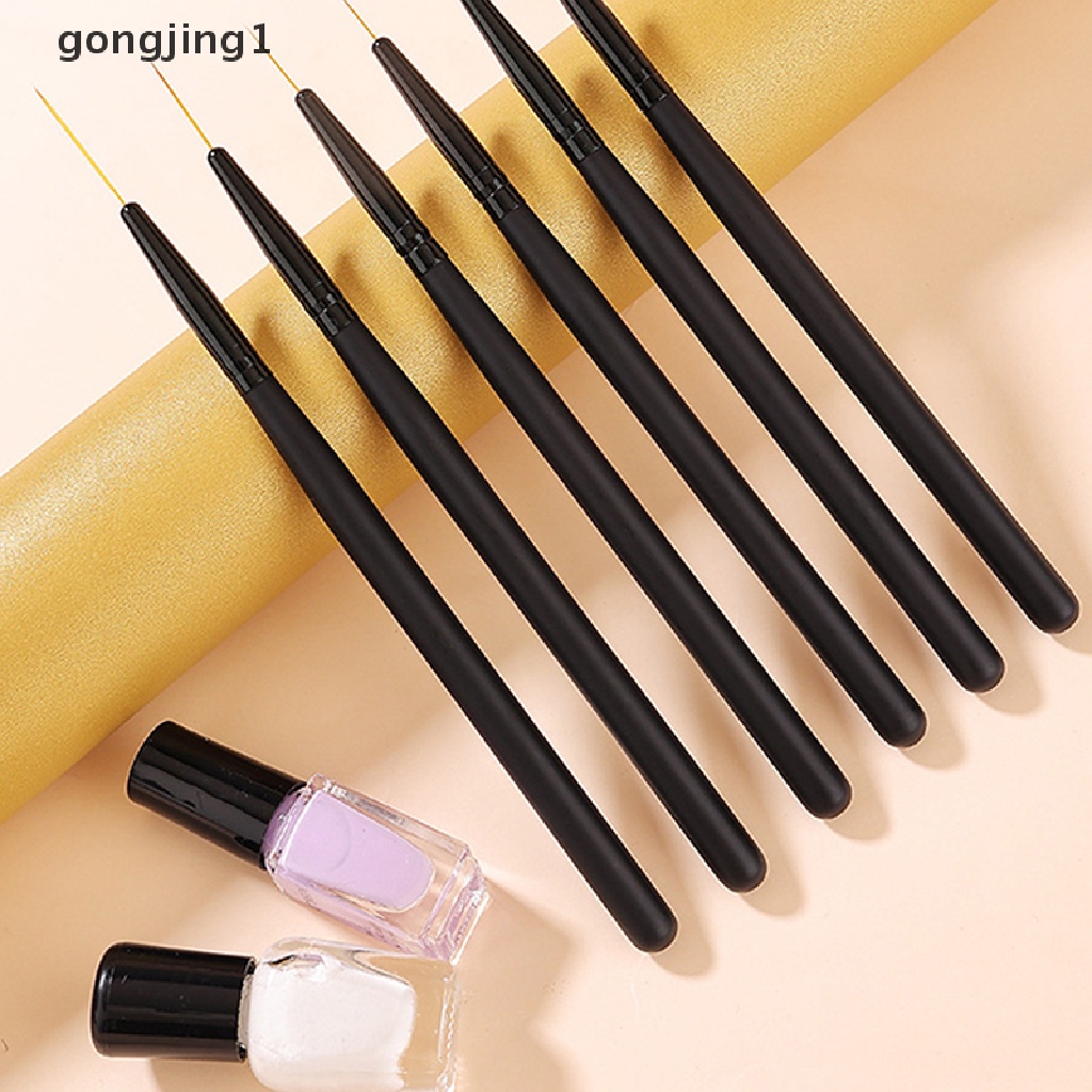 Ggg 1PC Kuas Liner Nail Art Paing Pen Pola Gagang Hitam Manicure Tools ID