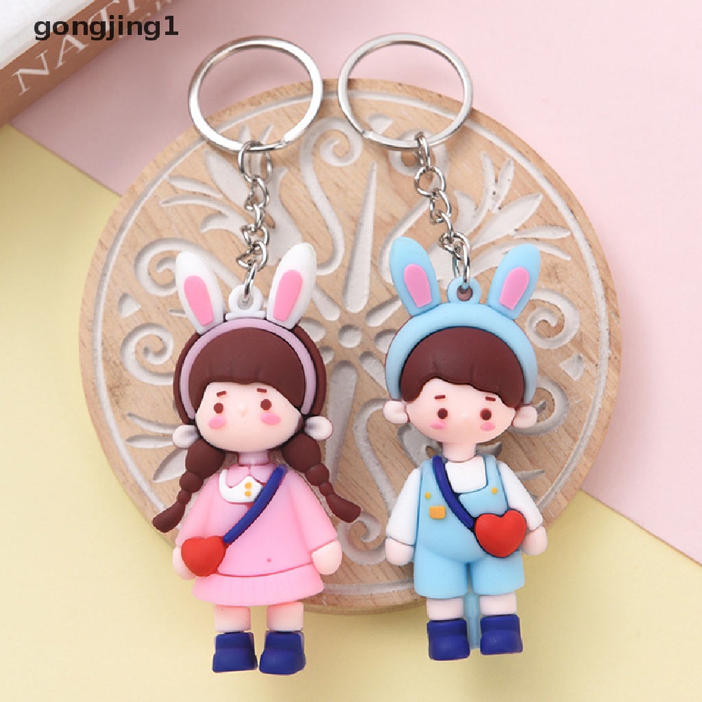 Ggg New Fashion Lucu Boneka Pasangan Gantungan Kunci Kecil Liontin Tas Mobil Liontin Kunci Ring Gantung Dekorasi ID