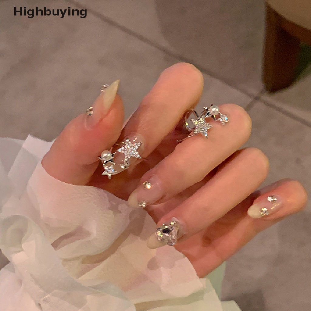 Hbid Manis Keren Y2k Aksesoris Lucu Bintang Pentagram Stud Anting Berlian Imitasi Mengkilap Lucky Star Earings Untuk Wanita Korea Perhiasan Glory