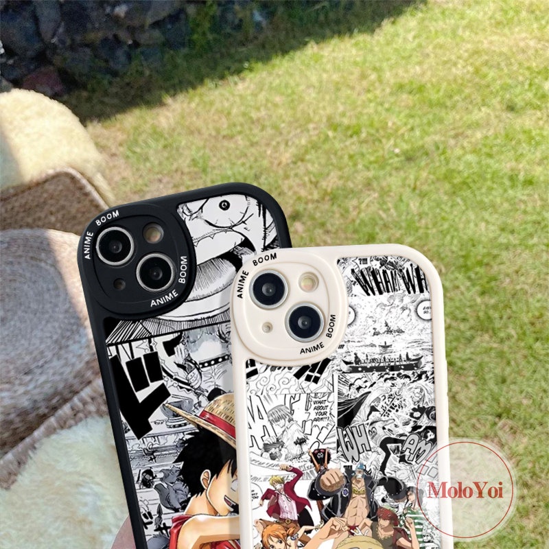 IPHONE Casing Ponsel One Piece Luffy Kompatibel Untuk Iphone14 13 11 12 Pro Max11 XR 7 8 6s 6 plus XS Max X SE 2020 Trendi Kartun Anime Lucu Lembut Tpu Penutup Belakang