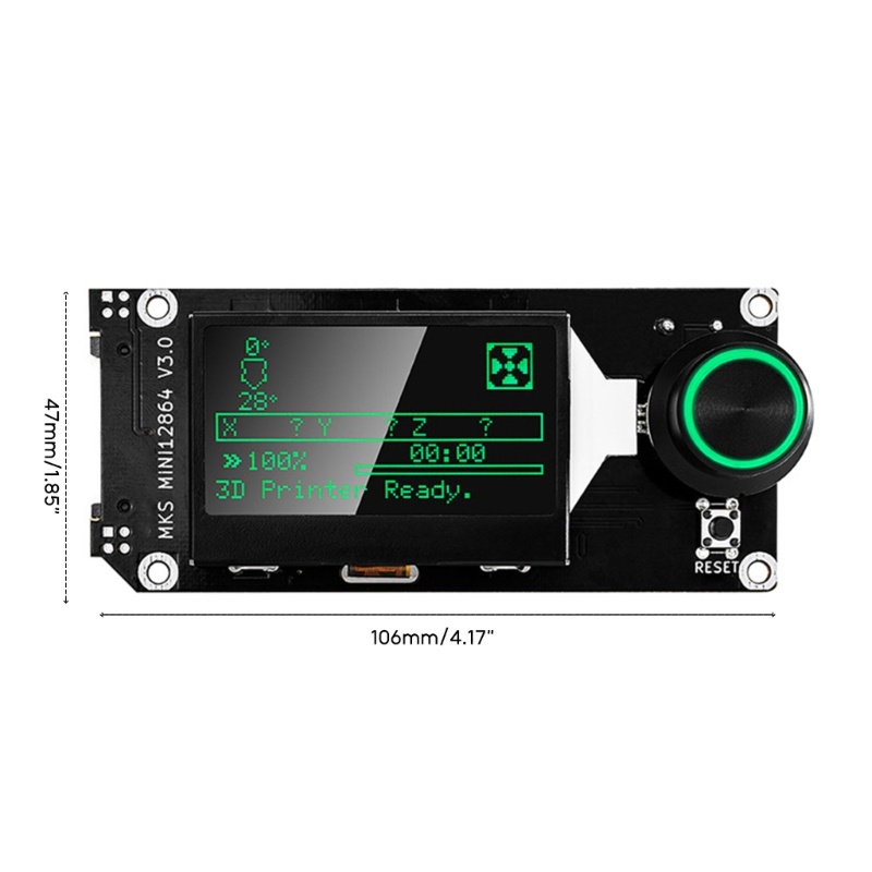 Btsg MKS MINI12864 V3 Insert SD-Card Side LCD Smart Display Screen 3D Printer Part Untuk VORON MINI12864