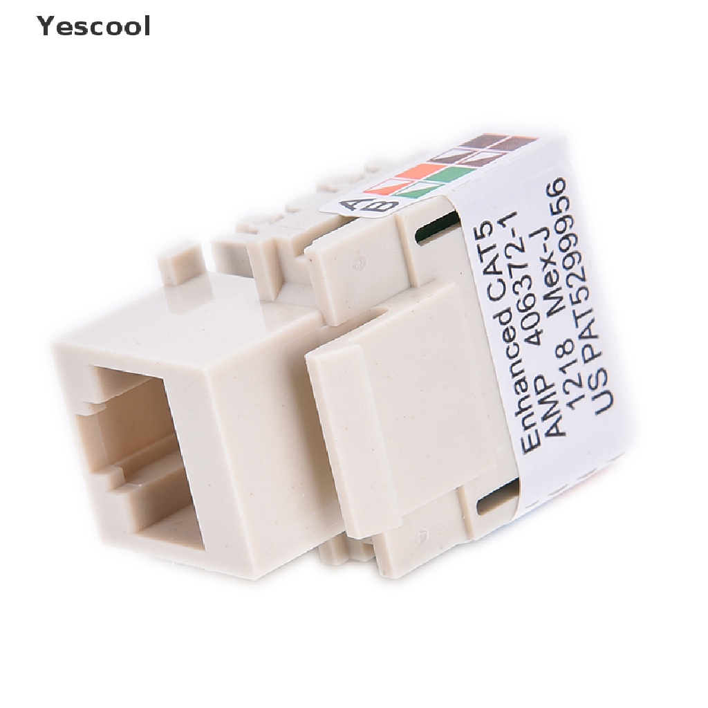 Yescool CAT5 RJ45 Punch Down Keystone Jack CAT5 Jaringan Eterna RJ45 Putih Lot  Baru CAT5 RJ45 Punch Down Keystone Jack CAT5 Network Ethernet RJ45 Putih Lot  Hot Cat5 RJ45 Pukul