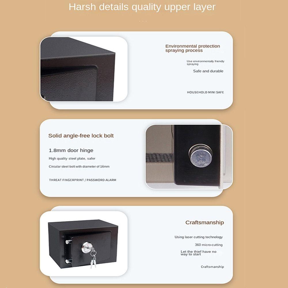 R-FLOWER Brankas Berangkas Kantor Stainless Steel Bisa Masuk Dan Keluar Keamanan Tahan Api Uang Cash Barang Berharga Box