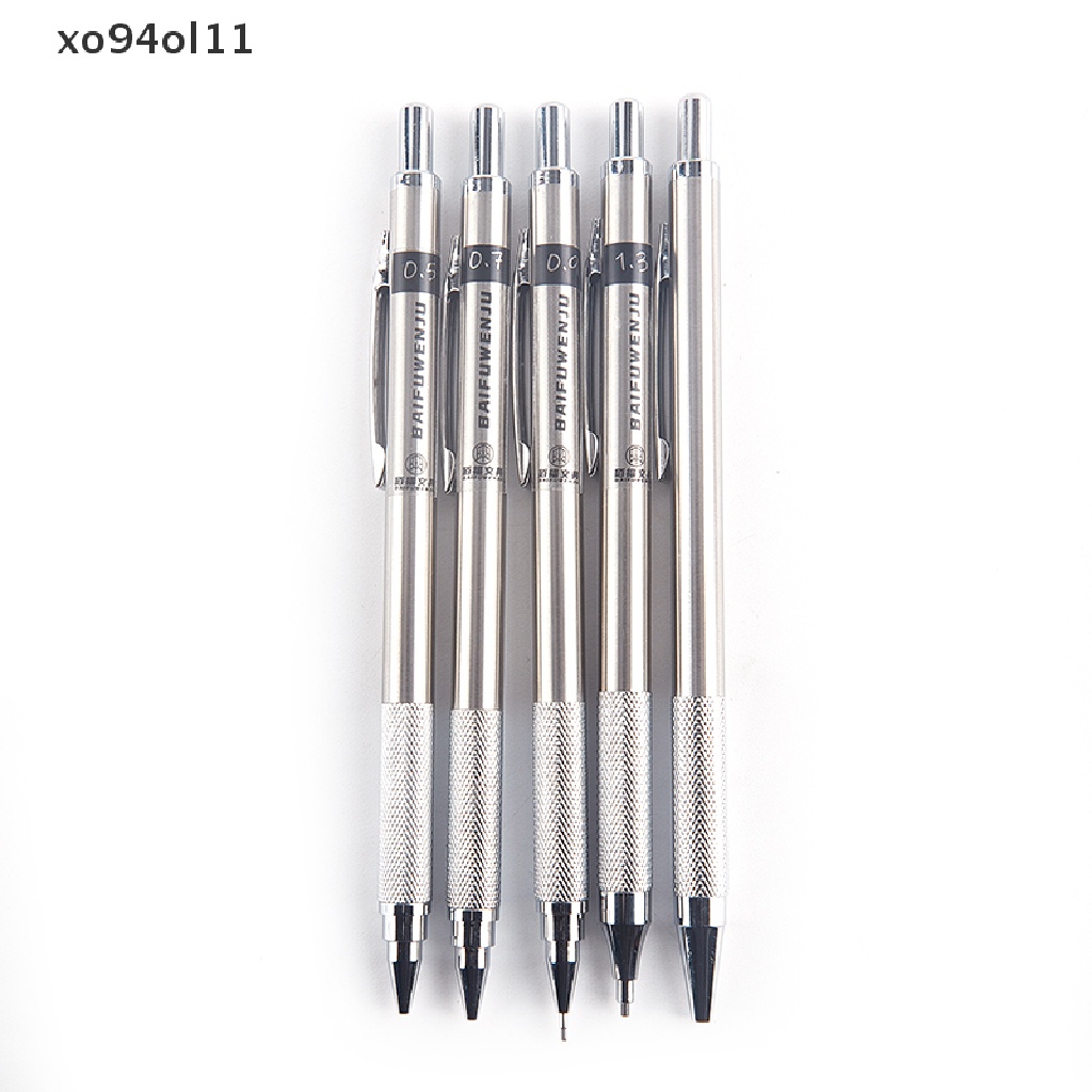 Xo Pensil Mekanik Bahan Metal 0.5/0.7/0.9/1.3/2.0mm Menggambar Pensil Otomatis Dengan OL Timah