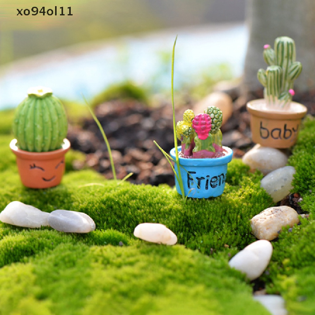 Xo DIY Mini Miniatur Peri Taman Ornamen Dekorasi Pot Craft Kaktus Aksesoris OL