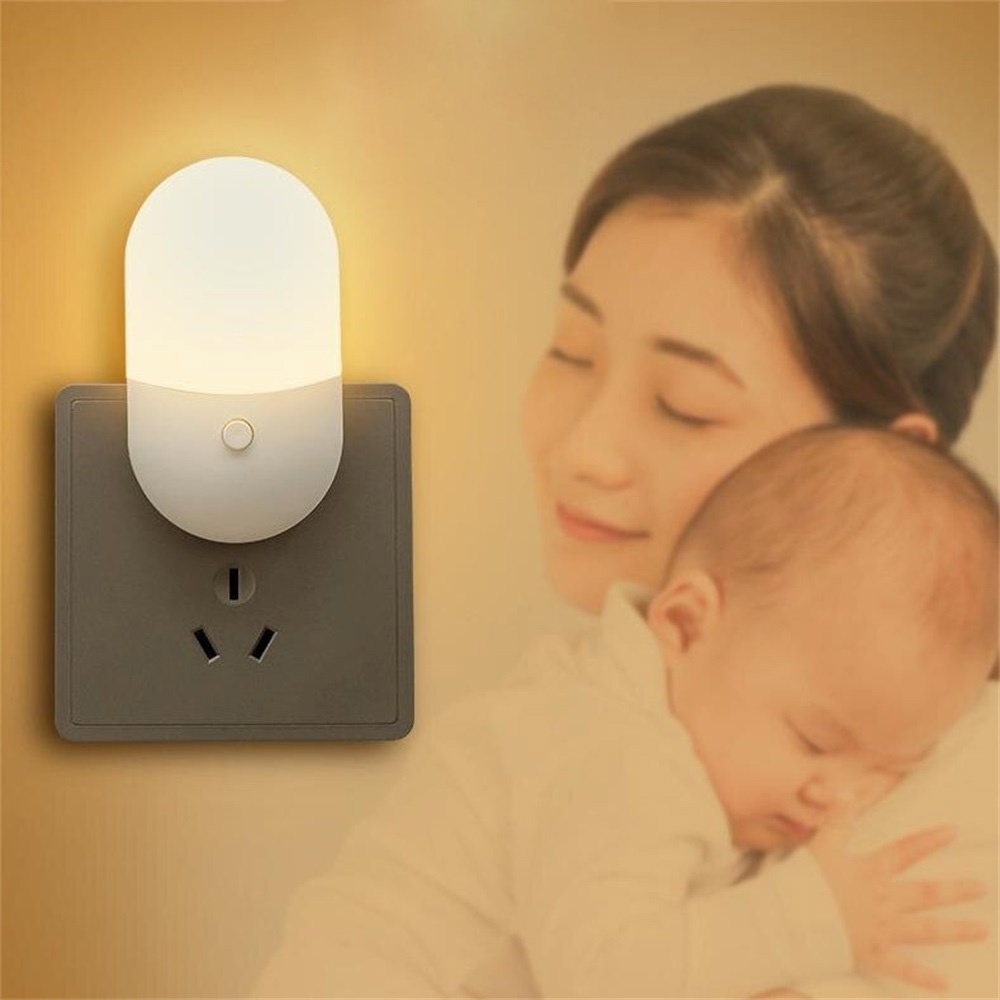 1pcs Lampu Malam Led Dengan Kecerahan Dapat Disesuaikan Untuk Makan Dan Tidur Bayi