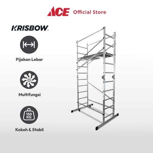 Ace Krisbow Scaffolding Multi Fungsi Aluminium 3 M Multifunction Ladder Alat Perkakas Rumah Tangga Pertukangan