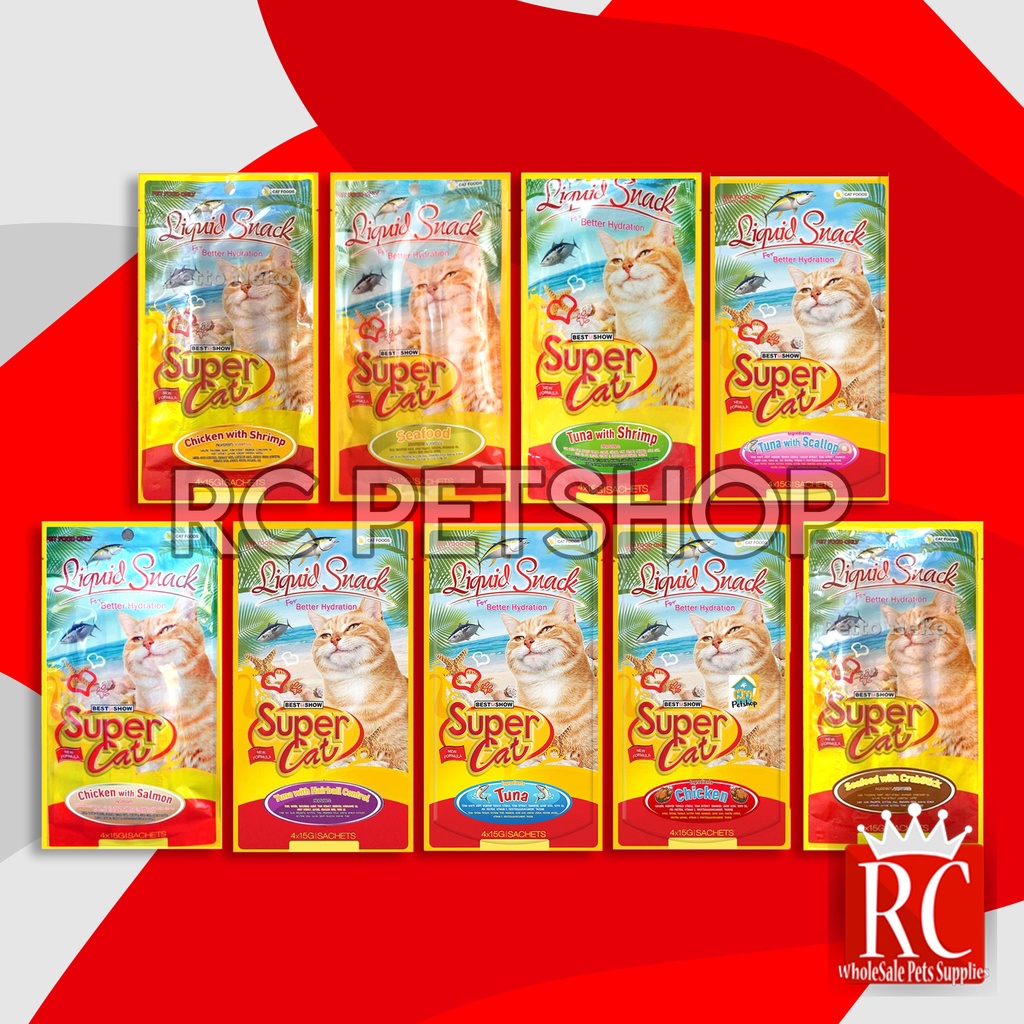 Supercat Liquid Snack Cemilan threat Kucing Super Cat Creamy Bio Meo