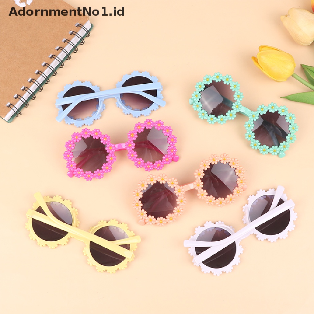 [AdornmentNo1] Kacamata Hitam Anak Kacamata Hitam Bunga Bulat UV400 Pelindung Sinar Matahari Eyewear [ID]