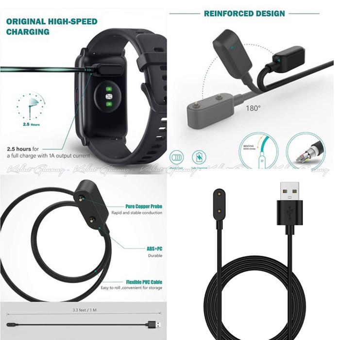 Pengisi Daya Charger USB Cable 1M for Huawei Watch Fit 2 OPPO Band 2