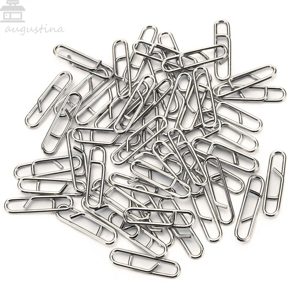 Agustin 20pcs Konektor Pemikat Pancing Carp Rig 20pcs Stainless steel Hook Connector Pesca Safety Fishing Interlock Snap