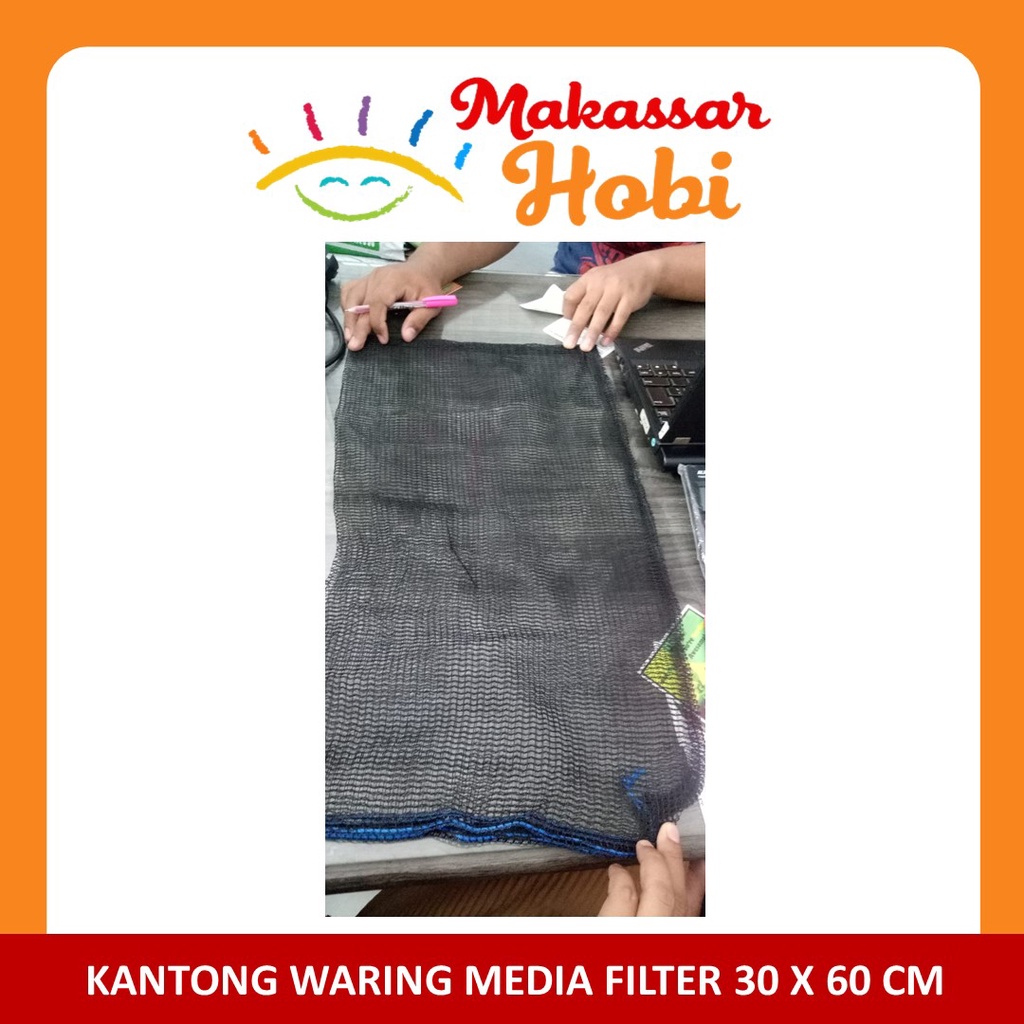 Kantong Media Filter 30 x 60 cm Waring Jaring Aquarium Kolam Ikan Koi