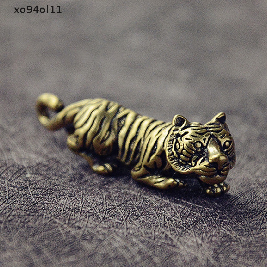 Xo Ornamen Patung Hewan Kuningan Shio Macan Ornamen Meja OL