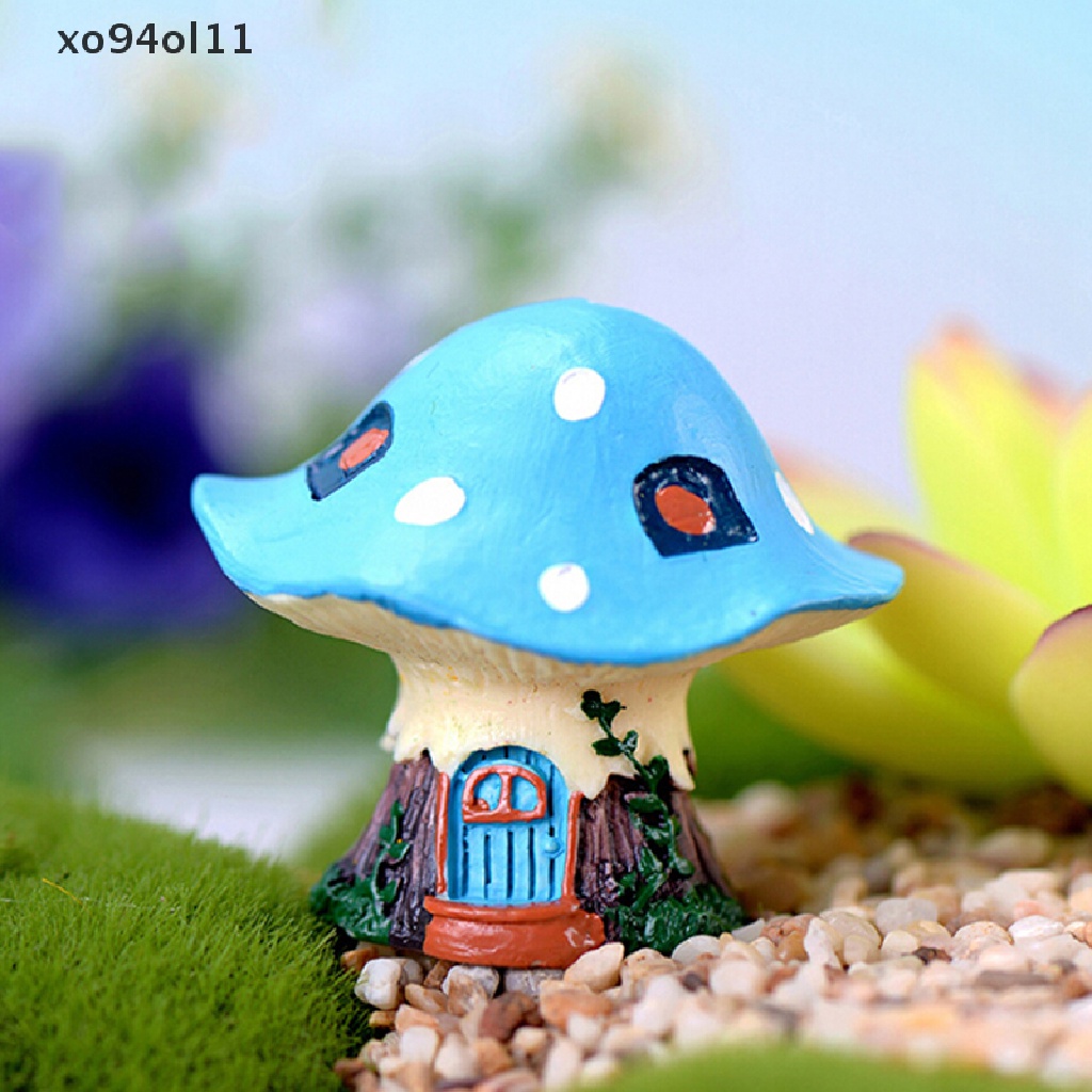 Xo Miniatur Rumah Jamur Untuk Taman Peri Gnomes Terrariums Decor OL