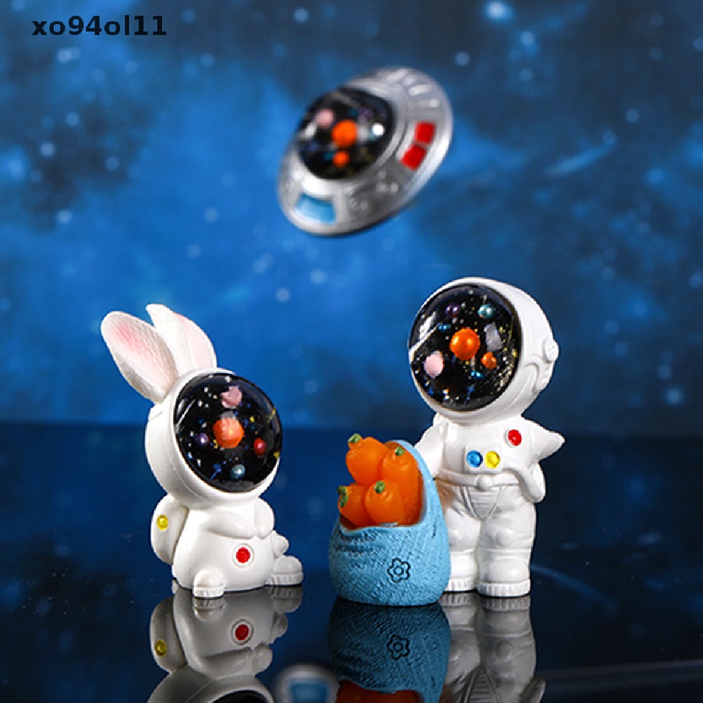 Xo Miniatur Ruang Astronot Kelinci Micro Landscape Dekorasi Ornamen Home Decor OL