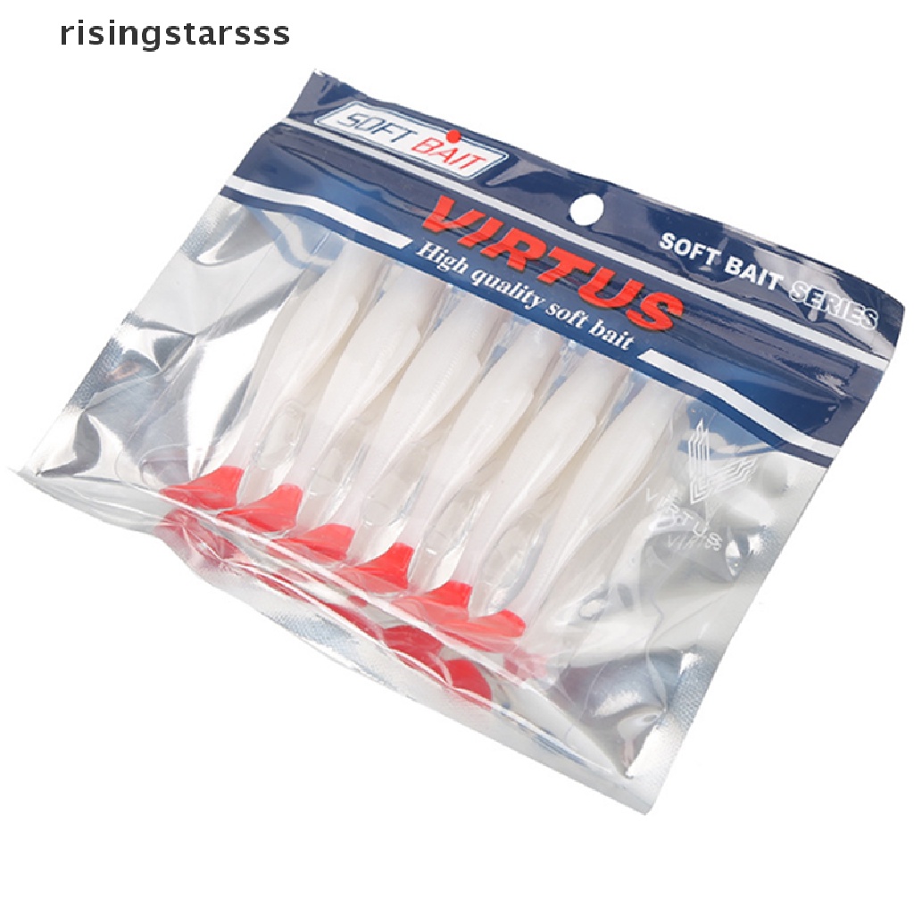 Rsid Span-New 6pcs TPR Soft Lure 8cm Karet Pemikat Pancing Shad Swim s Silikon Umpan New Jelly