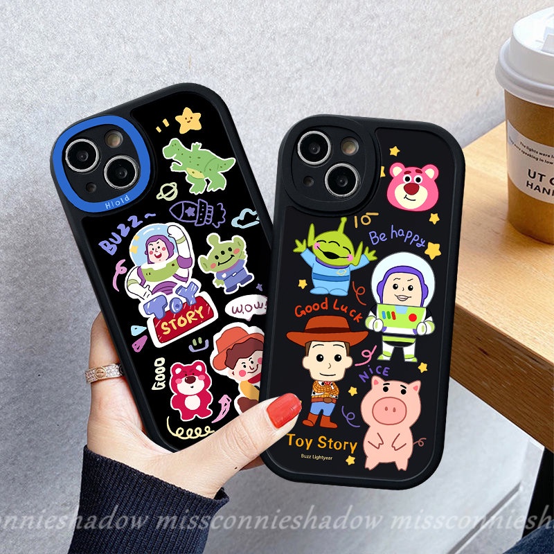 Kartun Toy Story Alien Case Redmi A1 10 12C 9T 10C 9 9A 10A 9C K40s Note 9s 9 8 11 Pro+10 10s 11 11s 8 10Pro 9Pro POCO M3 F4 X3 NFC Pro Mi 11T 12 Strawberry Lucu Soft Cover Beruang